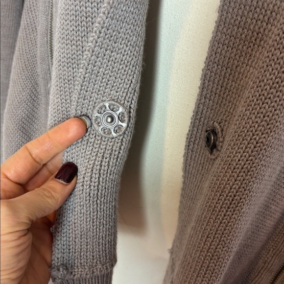 LULULEMON Oversized Cardigan with Zip Pockets – Gray Taupe - Size S to L - Picture 8 of 11